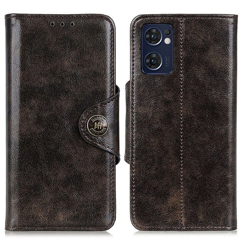 Flip Case voor Oppo Find X5 Lite Khazneh Ontwerp Essentieel