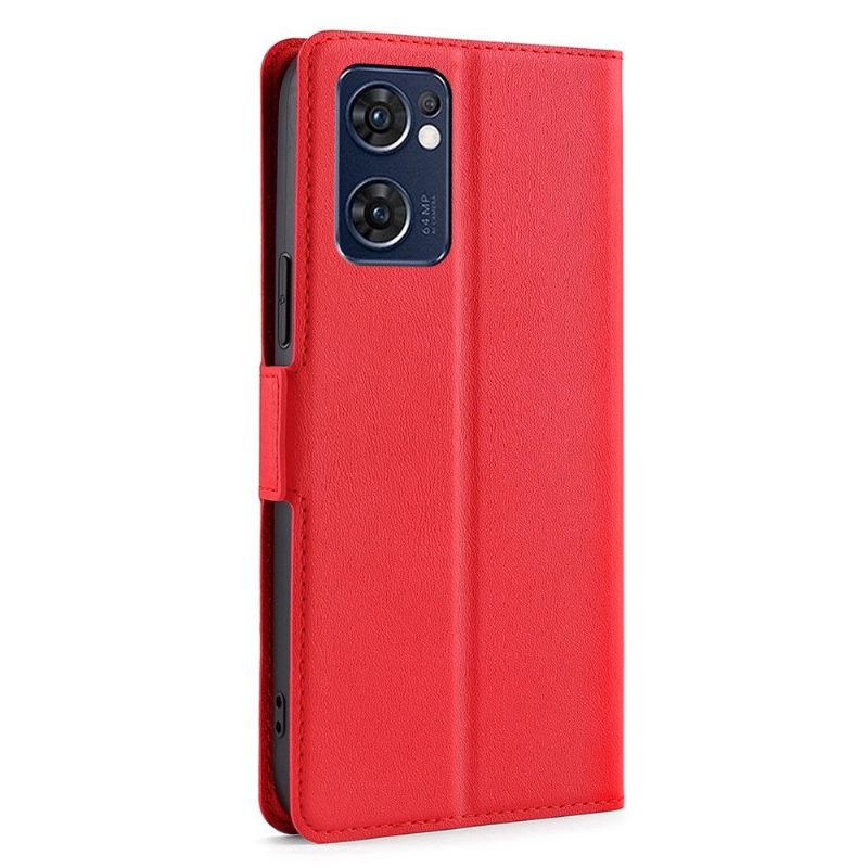 Folio-hoesje voor Oppo Find X5 Lite Anti-fall Kunstleer Minimalistisch Bedrijf