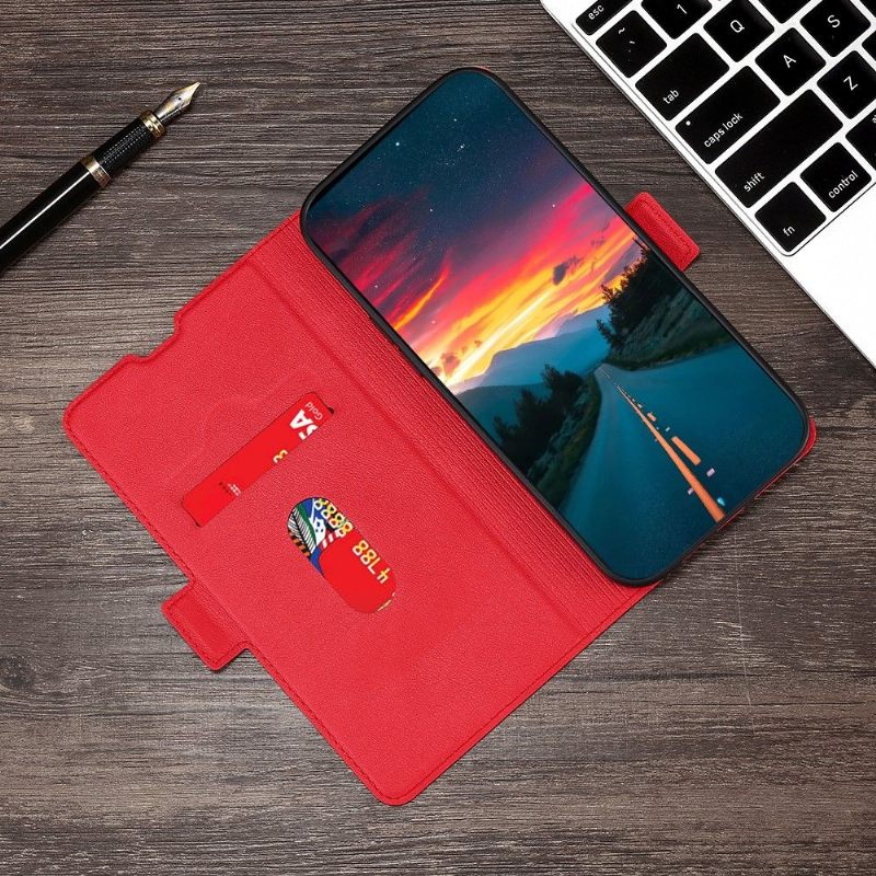 Folio-hoesje voor Oppo Find X5 Lite Anti-fall Kunstleer Minimalistisch Bedrijf