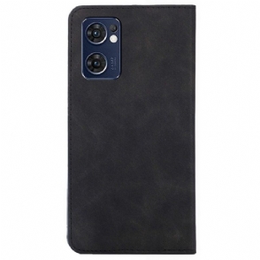 Folio-hoesje voor Oppo Find X5 Lite Lea Premium