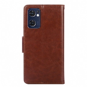 Folio-hoesje voor Oppo Find X5 Lite Ledereffect 030 Serie
