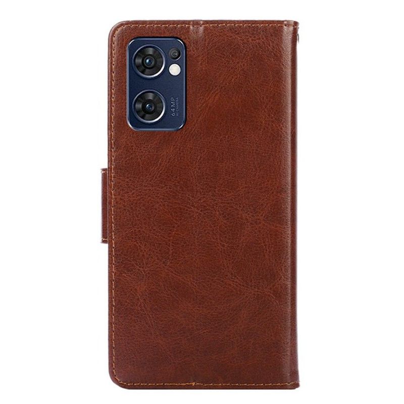 Folio-hoesje voor Oppo Find X5 Lite Ledereffect 030 Serie