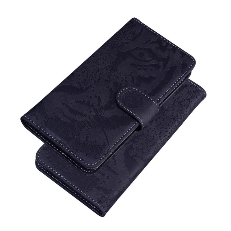 Folio-hoesje voor Oppo Find X5 Lite Tijger Met Reliëf