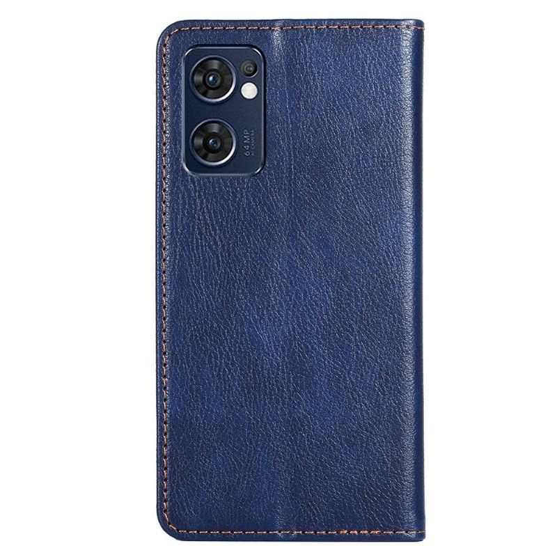 Telefoonhoesje voor Oppo Find X5 Lite Folio-hoesje Puur Kunstleer