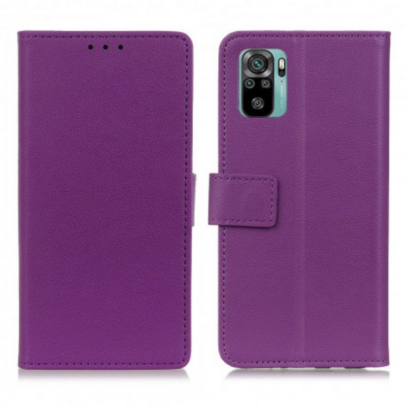 Folio-hoesje voor Xiaomi Redmi Note 10 / 10S Klassiek Kunstleer