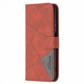 Leren Hoesje voor Xiaomi Redmi Note 10 / 10S Driehoek Binfen-kleur