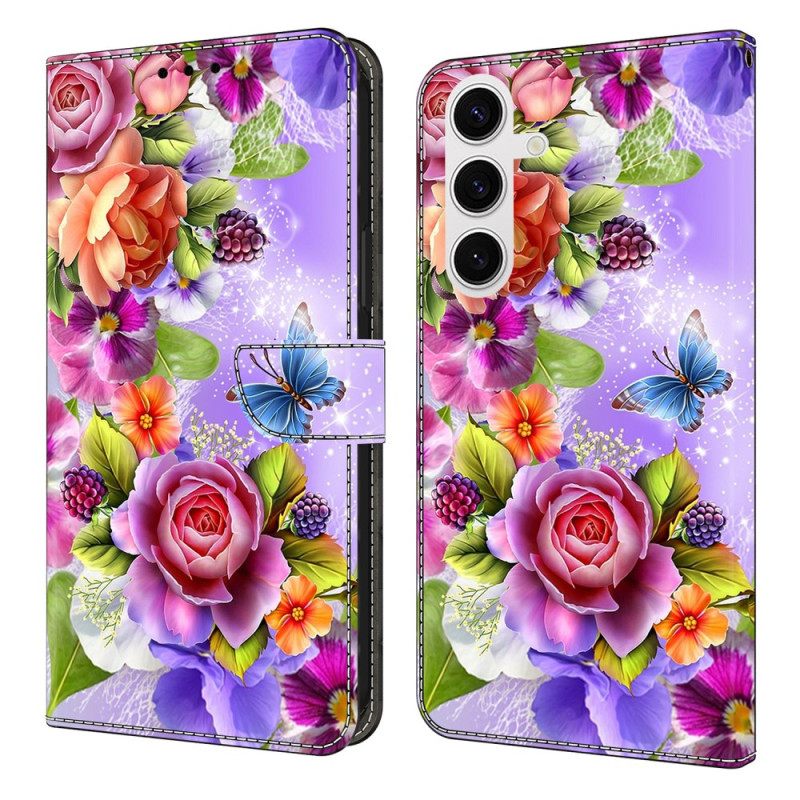 Bescherming Hoesje Samsung Galaxy S25 Fe Kleurrijk Bloemenpatroon
