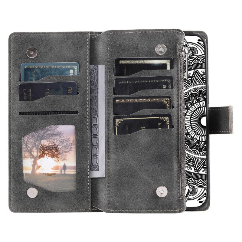 Bescherming Hoesje Samsung Galaxy S25 Fe Mandala-portemonnee Met Bandje