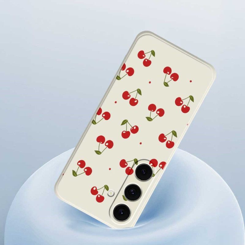 Case Hoesje Samsung Galaxy S25 Fe Telefoonhoesje Siliconen Met Kersenprint
