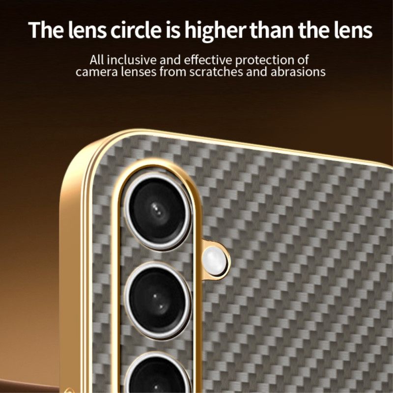 Cover Hoesje Samsung Galaxy S25 Fe Telefoonhoesje Magsafe Met Koolstofvezeldesign