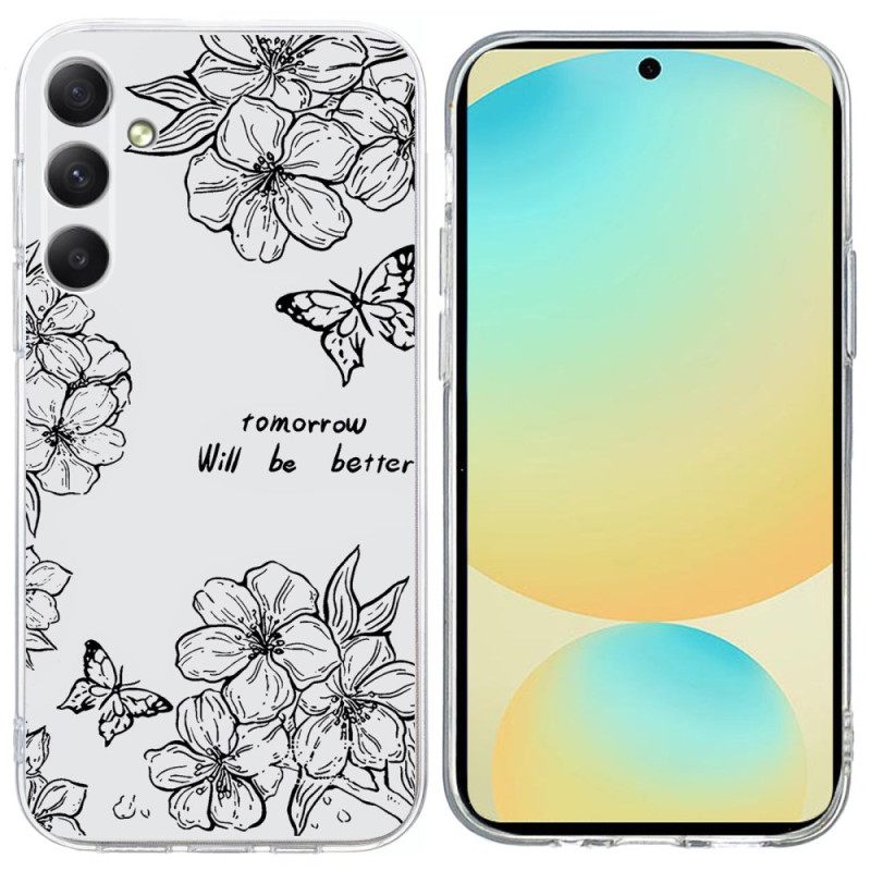 Cover Hoesje Samsung Galaxy S25 Fe Telefoonhoesje Vlinders En Bloemen