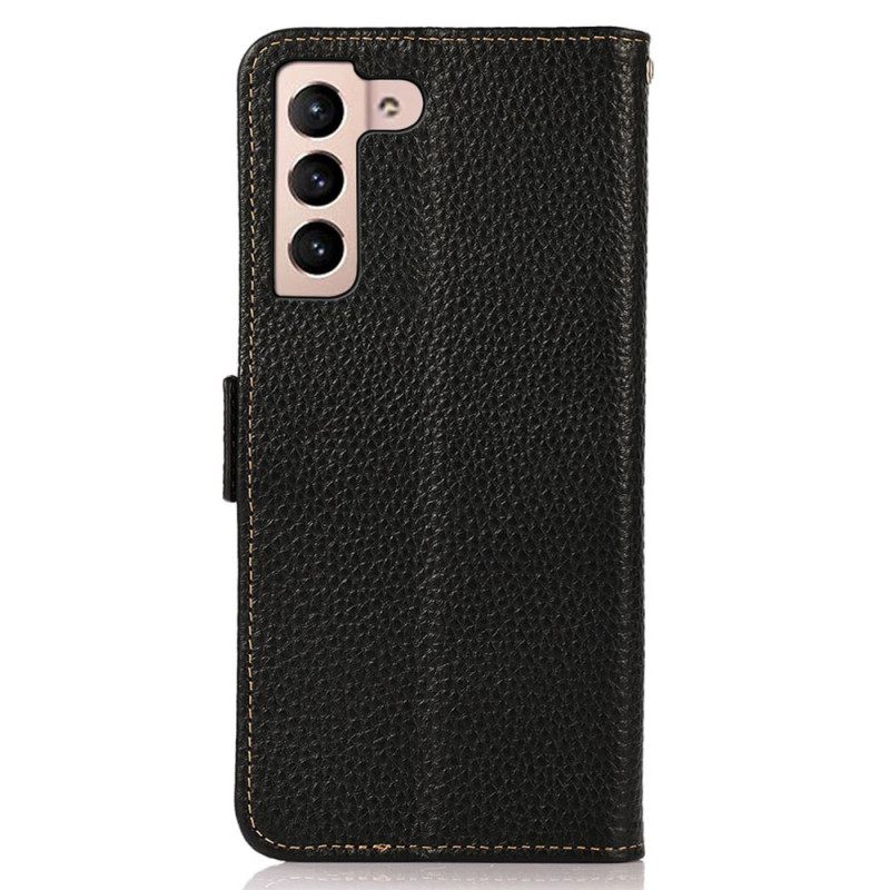 Flip Case Leren Samsung Galaxy S25 Fe Khazneh-leer Met Rfid-bescherming