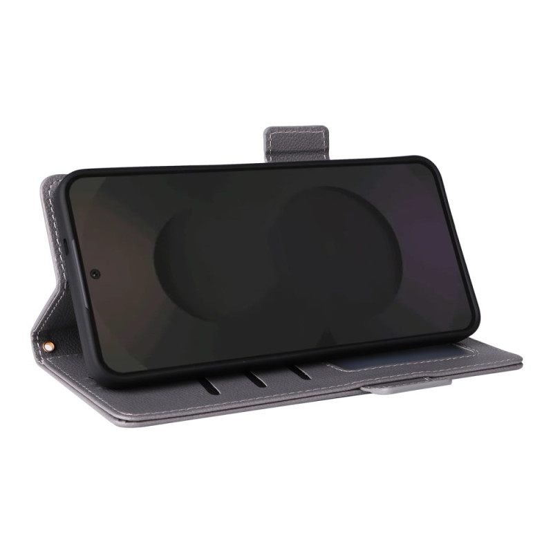 Flip Case Leren Samsung Galaxy S25 Fe Klassieke Portemonnee Met Bandje