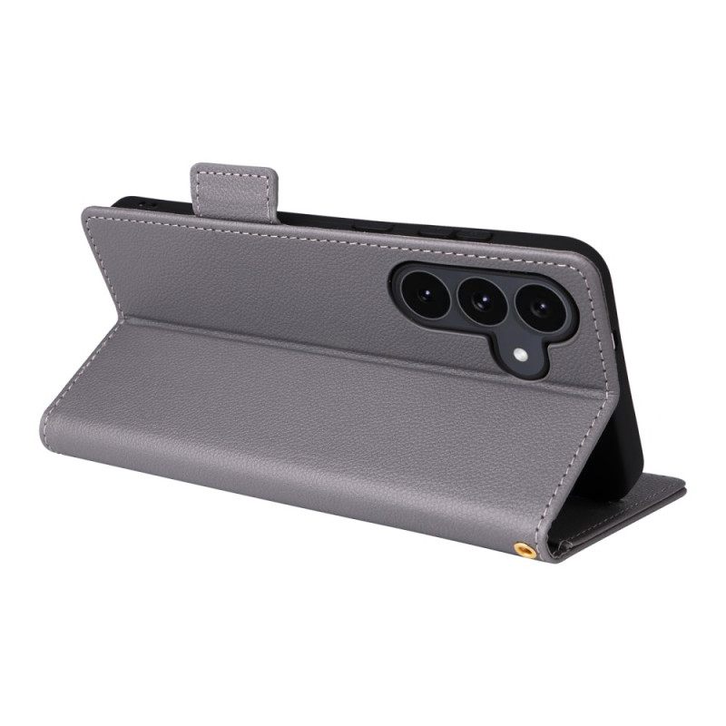 Flip Case Leren Samsung Galaxy S25 Fe Klassieke Portemonnee Met Bandje