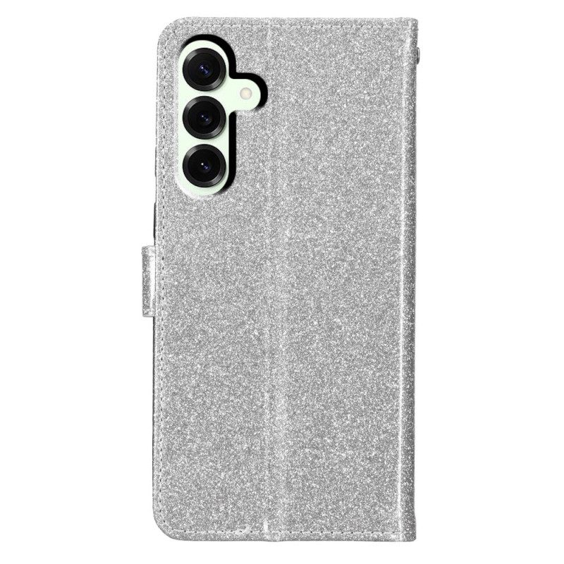 Flip Case Leren Samsung Galaxy S25 Fe Pailletten
