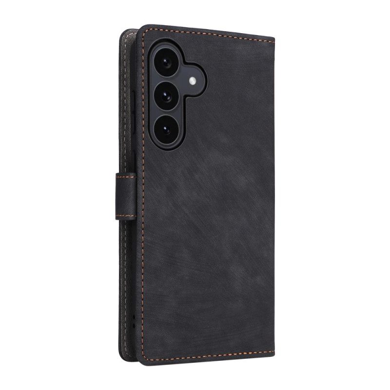 Flip Case Leren Samsung Galaxy S25 Fe Rfid-bescherming (suède-effect)