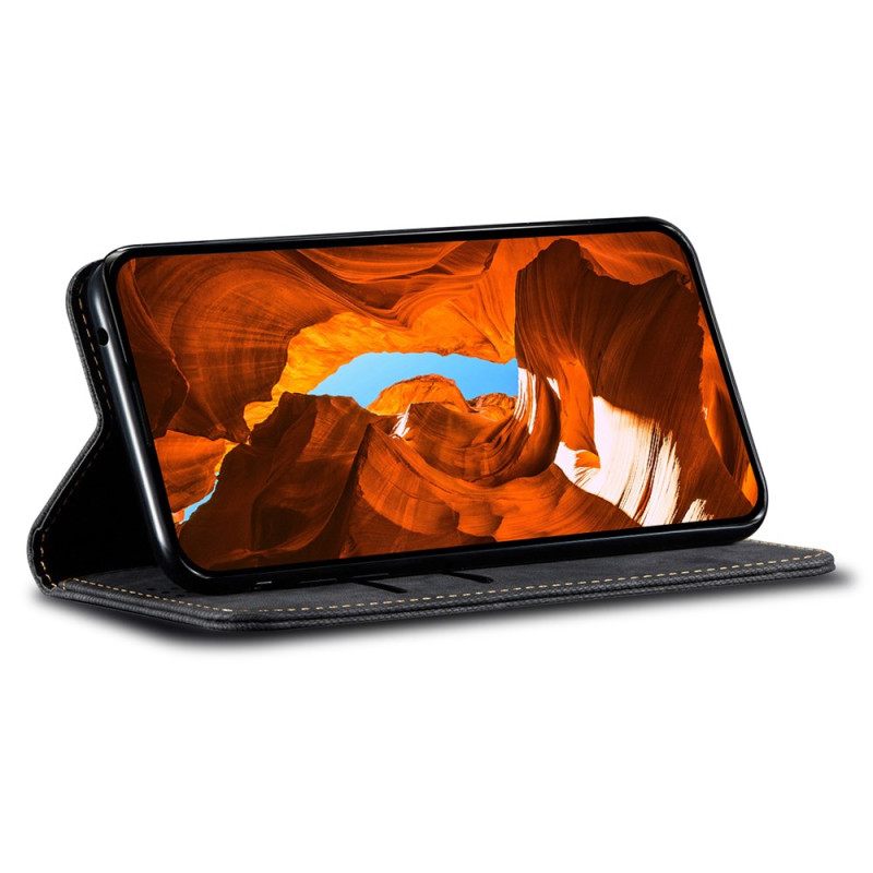 Folio-hoesje Samsung Galaxy S25 Fe Denimstof