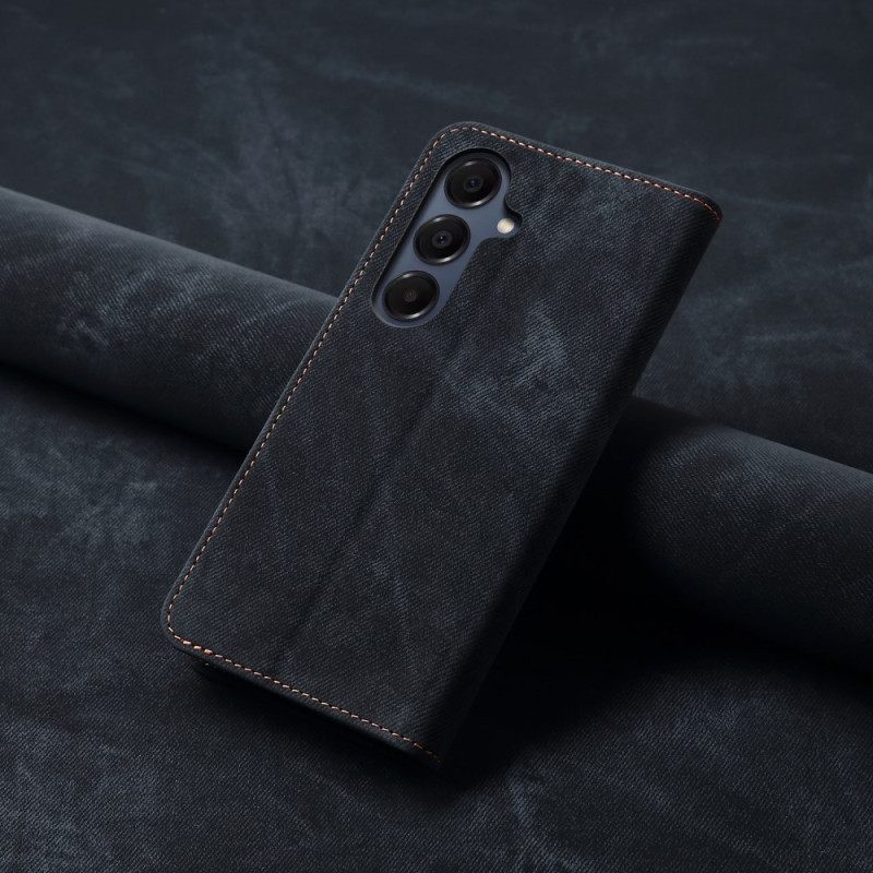 Folio-hoesje Samsung Galaxy S25 Fe Denimstof