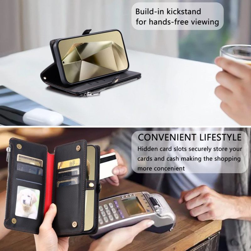 Folio-hoesje Samsung Galaxy S25 Fe Premium Portemonnee