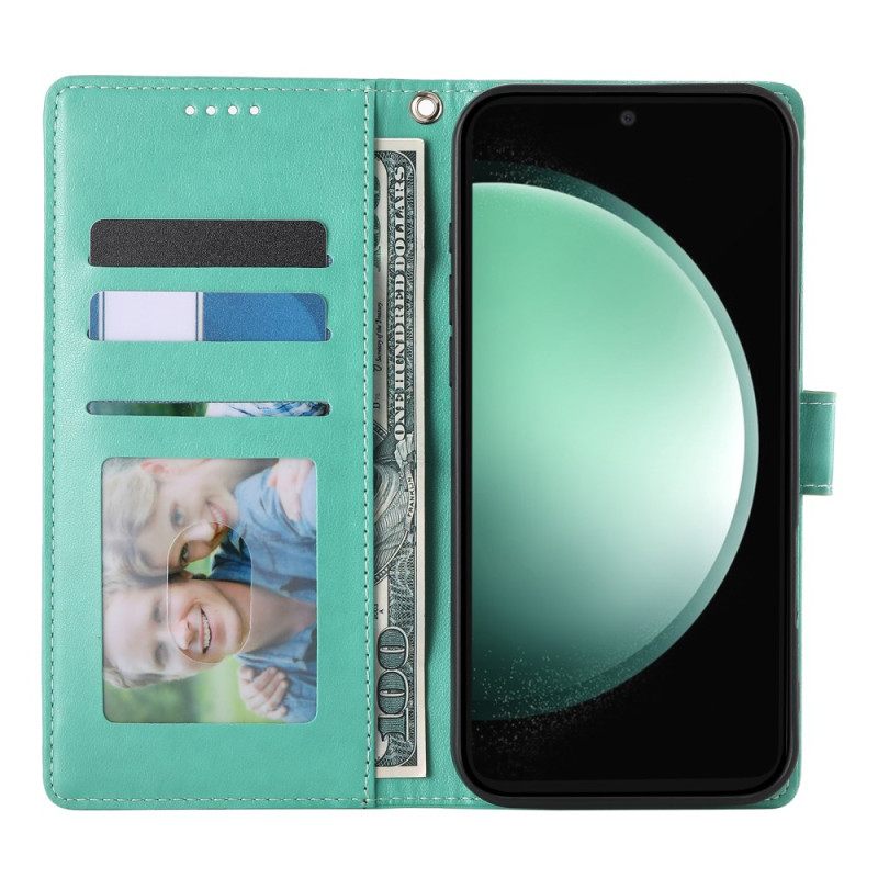 Folio-hoesje Samsung Galaxy S25 Fe Telefoonhoesje Bloemenprint