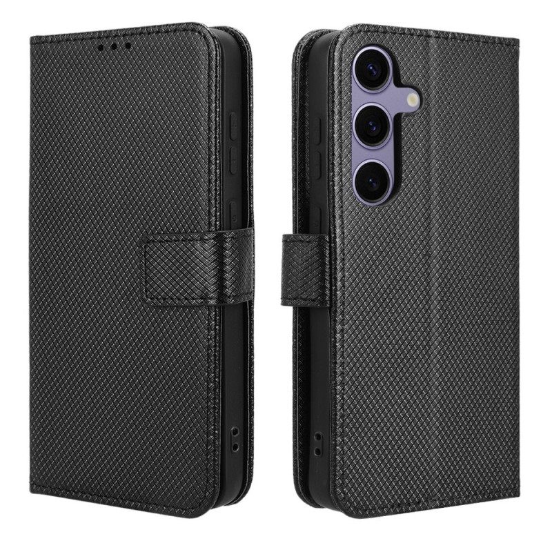 Folio-hoesje Samsung Galaxy S25 Fe Telefoonhoesje Diamantstructuur