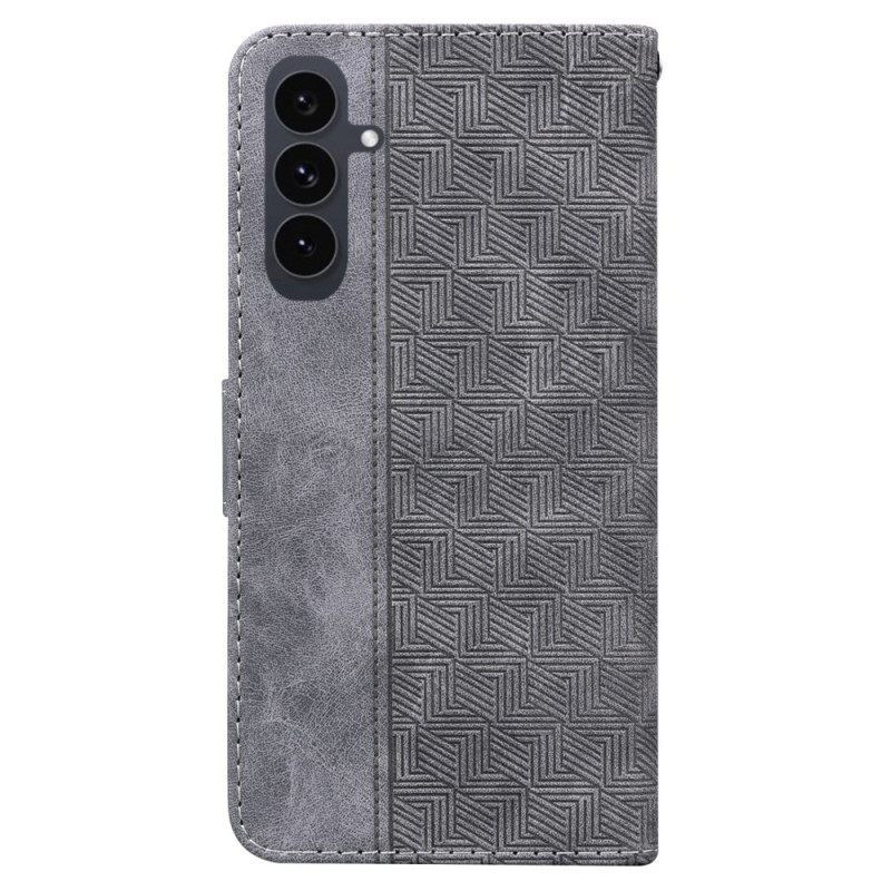 Folio-hoesje Samsung Galaxy S25 Fe Telefoonhoesje Geweven Patroon