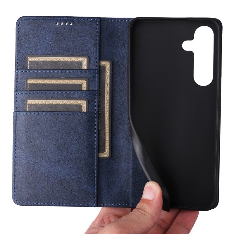 Folio-hoesje Samsung Galaxy S25 Fe Telefoonhoesje Leerlook