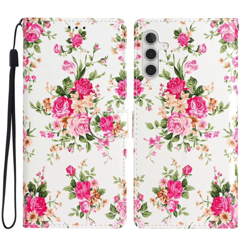 Folio-hoesje Samsung Galaxy S25 Fe Telefoonhoesje Vrijheidsbloemen
