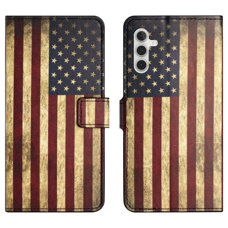 Folio-hoesje Samsung Galaxy S25 Fe Vintage Amerikaanse Vlag