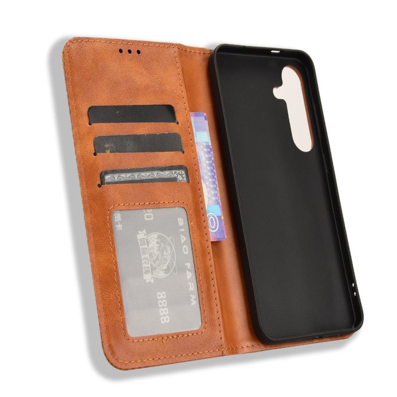 Folio-hoesje Voor Samsung Galaxy S25 Fe Vintage Rand