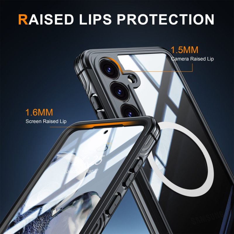 Hoesje Samsung Galaxy S25 Fe Magnetisch Met Schermbeschermer Bescherming Hoesje