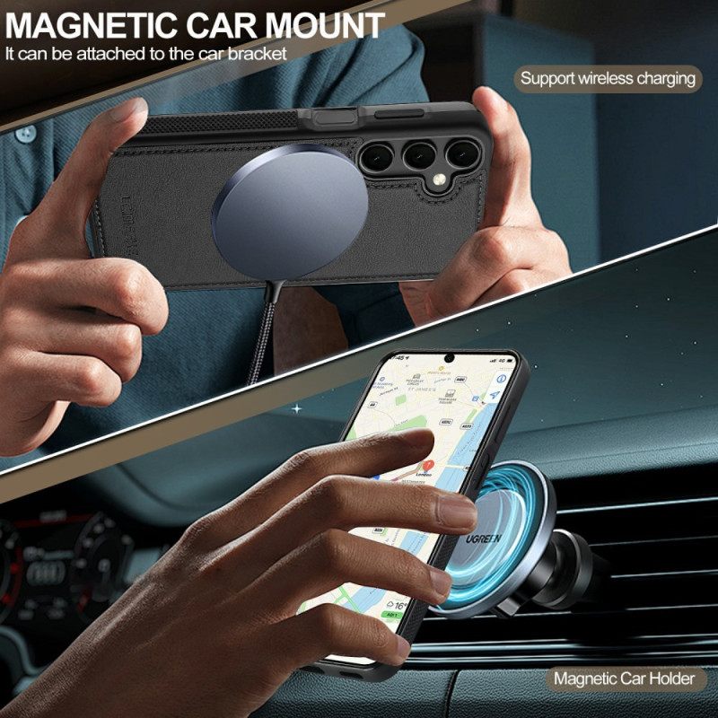 Hoesje Samsung Galaxy S25 Fe Magsafe Compatibel Leerstijl