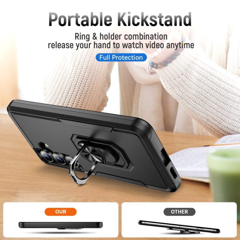 Hoesje Samsung Galaxy S25 Fe Ringhouder Met Metaaleffect