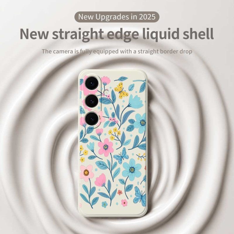 Hoesje Samsung Galaxy S25 Fe Siliconen Met Bloemenprint Bescherming Hoesje