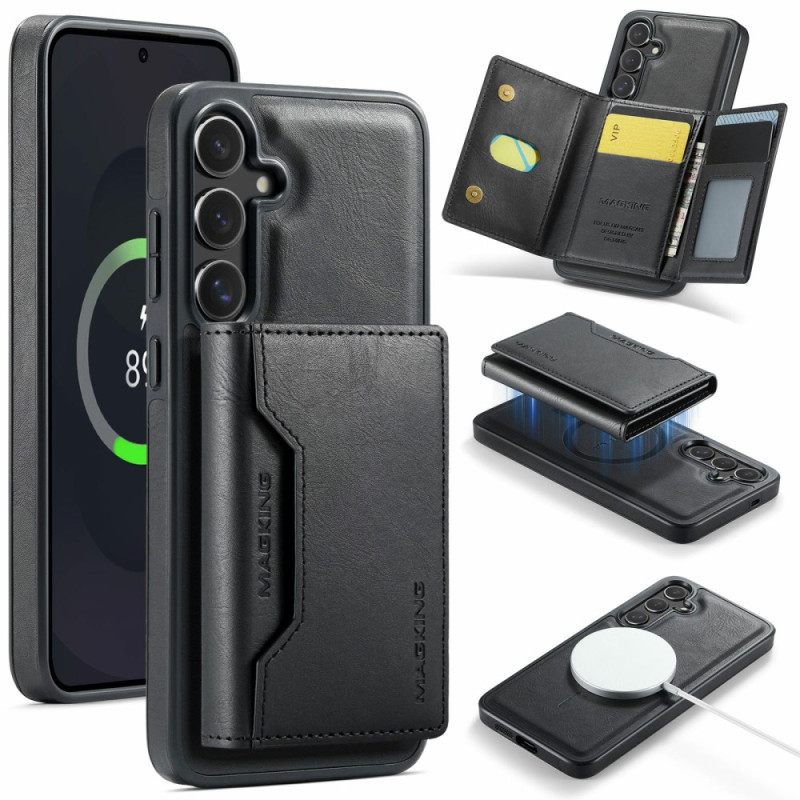 Hoesje Voor Samsung Galaxy S25 Fe Magsafe Compatibel Magking Afneembare Portemonnee