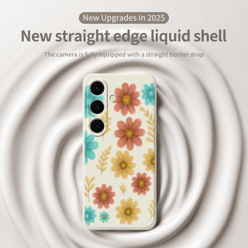 Hoesje Voor Samsung Galaxy S25 Fe Siliconen Met Bloemen