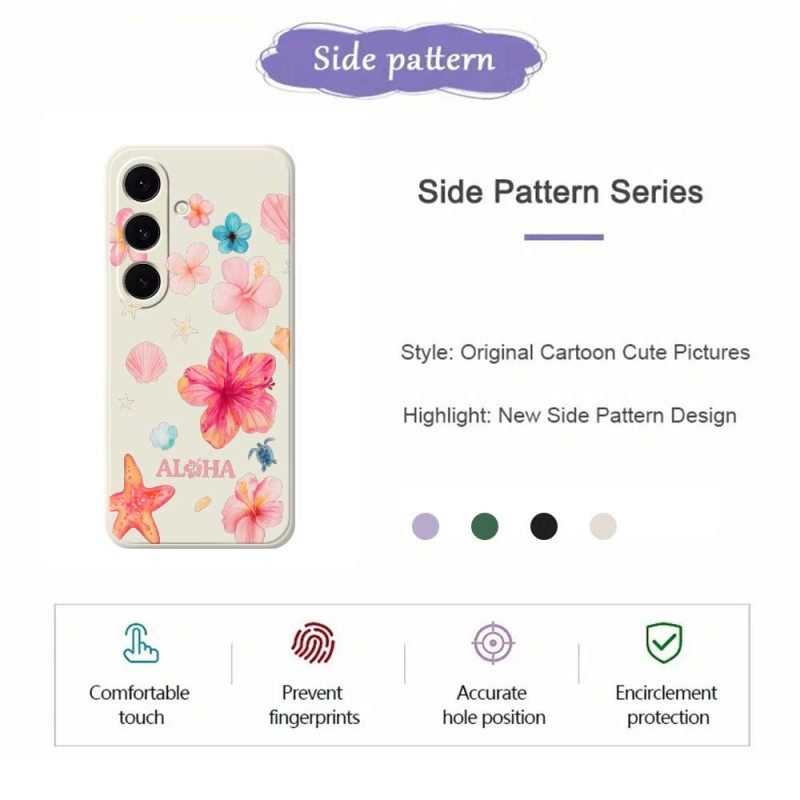 Hoesje Voor Samsung Galaxy S25 Fe Siliconen Met Bloemenprint