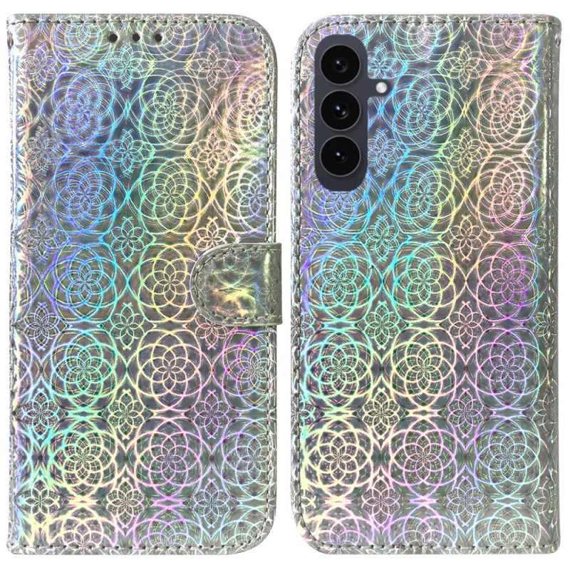 Leren Hoesje Samsung Galaxy S25 Fe Discostijl Bescherming Hoesje