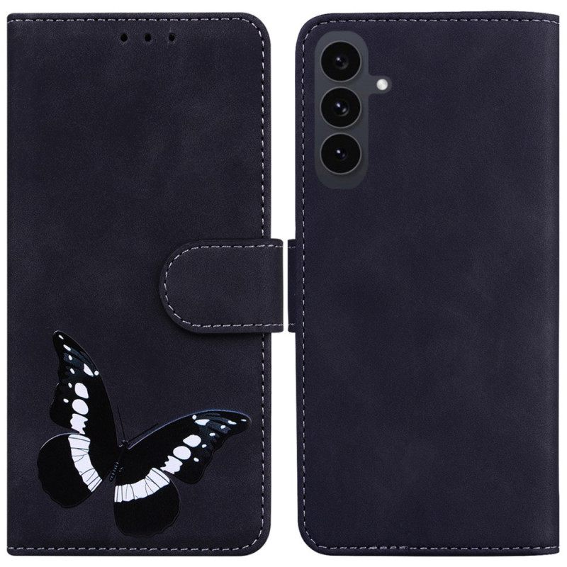 Leren Hoesje Samsung Galaxy S25 Fe Eén Vlinder Bescherming Hoesje