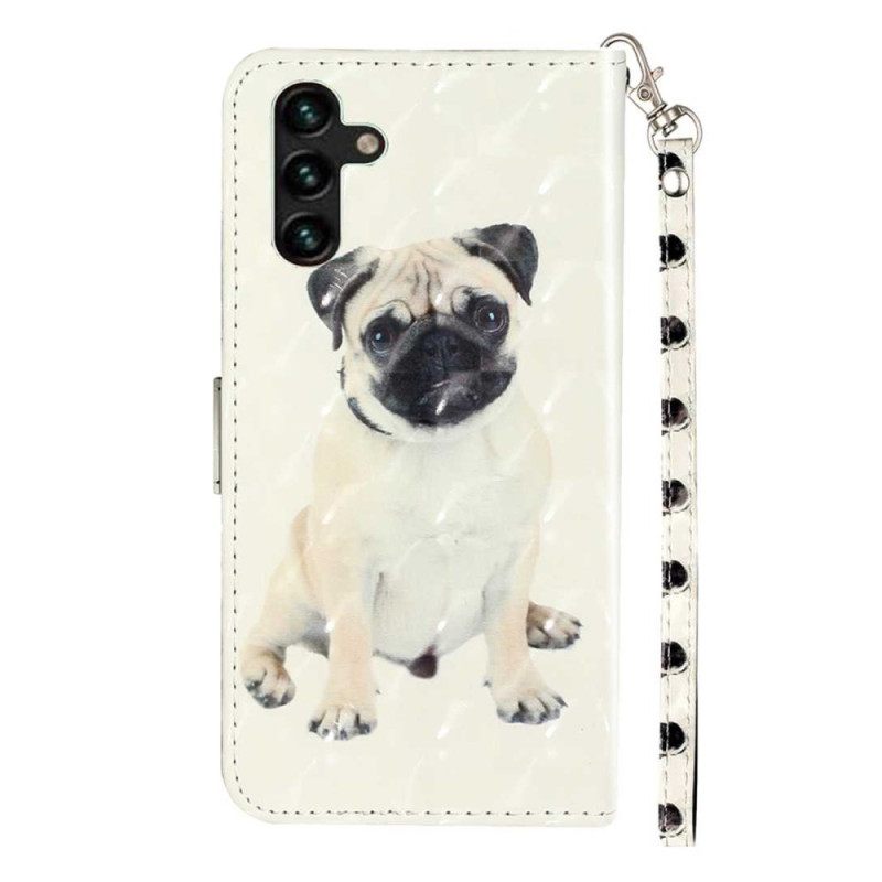 Leren Hoesje Samsung Galaxy S25 Fe Hond Met Koord Bescherming Hoesje