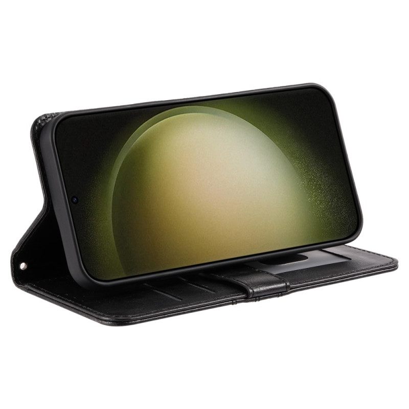 Leren Hoesje Samsung Galaxy S25 Fe Kaarthouder En Bandje