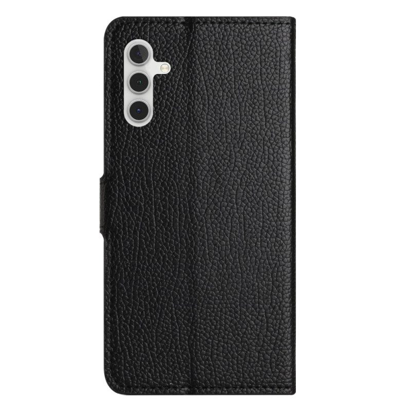 Leren Hoesje Samsung Galaxy S25 Fe Klassiek Zwart Bescherming Hoesje