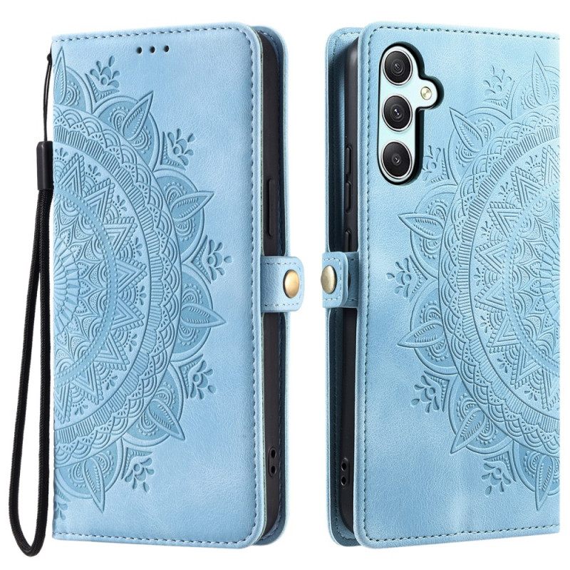 Leren Hoesje Samsung Galaxy S25 Fe Mandala Suède-effect Bescherming Hoesje