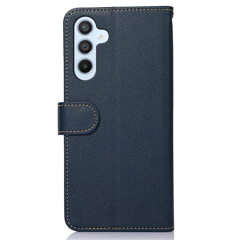 Leren Hoesje Samsung Galaxy S25 Fe Tweekleurige Khazneh Bescherming Hoesje