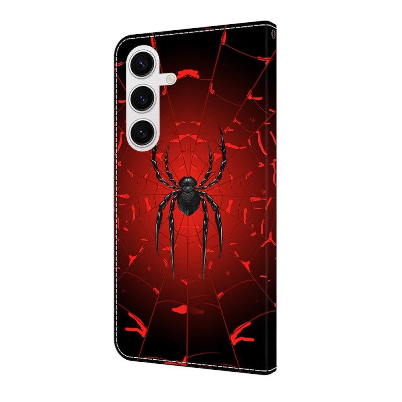 Leren Hoesje Samsung Galaxy S25 Fe Zwarte Spin Bescherming Hoesje