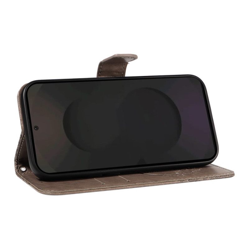 Leren Hoesje Voor Samsung Galaxy S25 Fe Grafische Vlinder