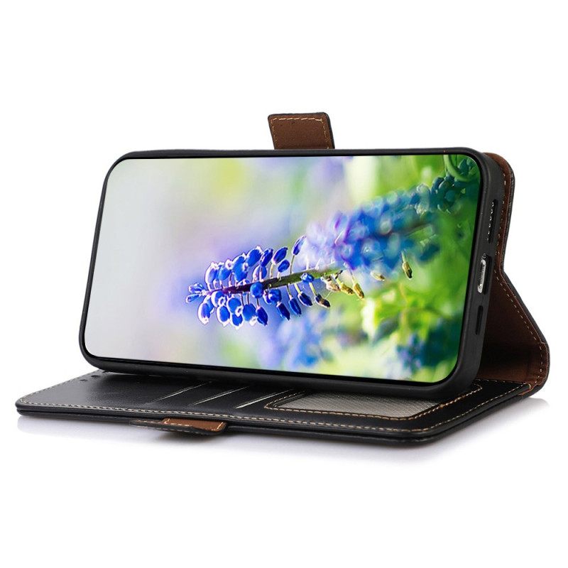 Leren Hoesje Voor Samsung Galaxy S25 Fe Rfid-blokkerend Leer