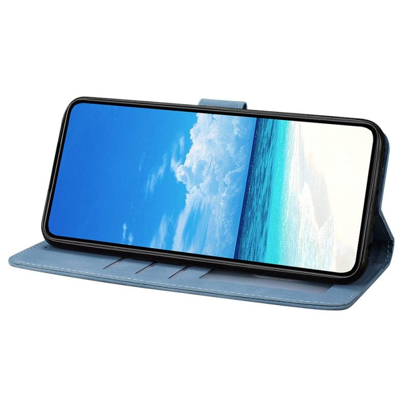 Leren Hoesje Voor Samsung Galaxy S25 Fe Vlinderprint