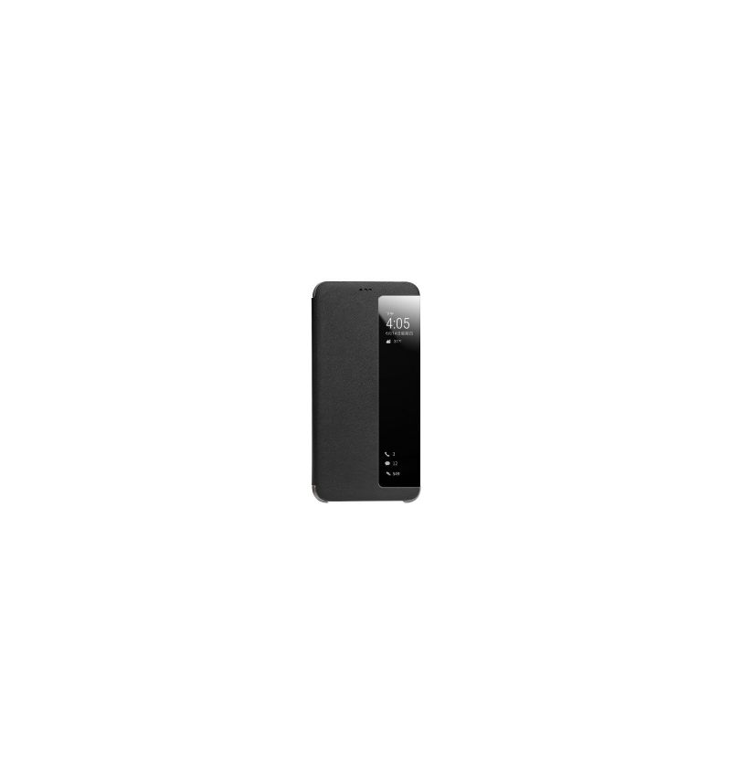 Flip Case voor Huawei P20 Pro Leer Met Venster - Zwart