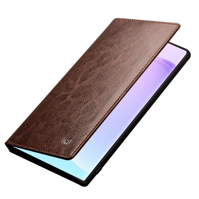 Cover voor Samsung Galaxy Note 10 Anti-fall Handgemaakt Echt Leer